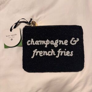 Kate Spade Black and White Beaded Clutch